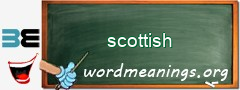 WordMeaning blackboard for scottish